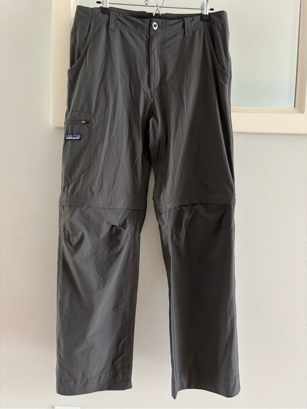 Patagonia Rock Guide Zip-Off Pants Men's 33 Gray Convertible Hiking